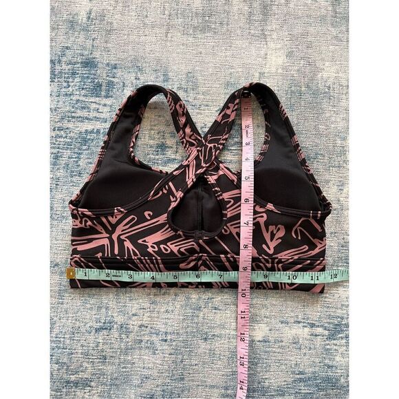 Under Armour Black Pink Compression Crossback Athletic Sports Bra XS - Picture 3 of 7